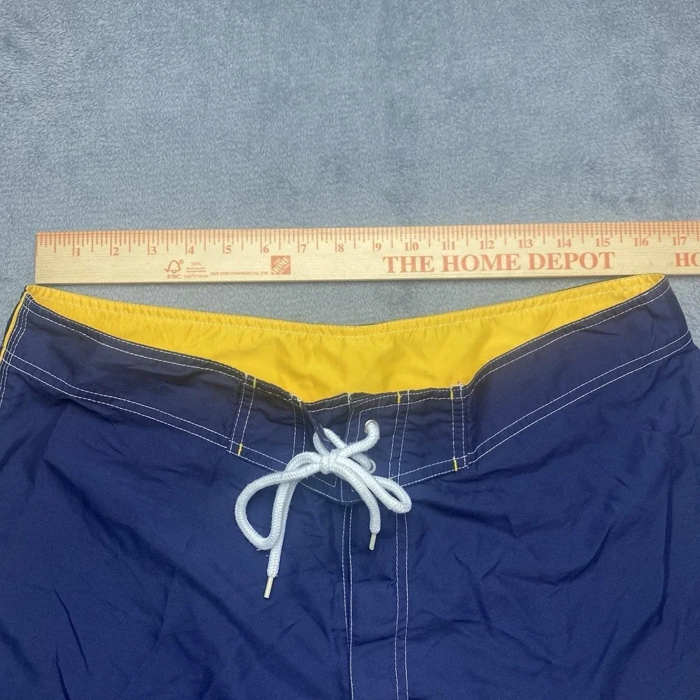 Corona Extra Beer Board Short Mens 36 Blue Yellow Swim Trunks Bathing Suit